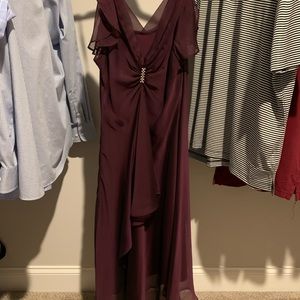 Purple dress with back embellishments